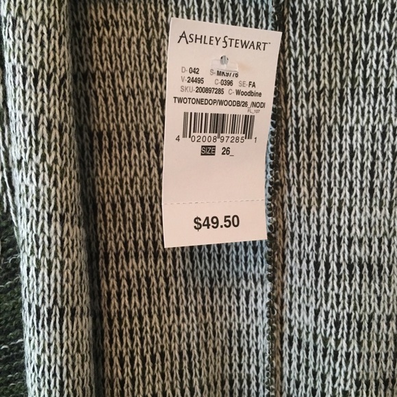 Ashley Stewart knit duster with fringe - Picture 2 of 7